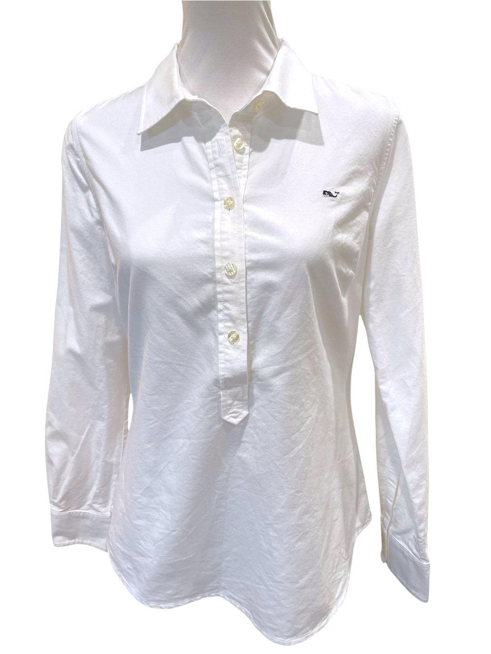 Vineyard Vines Popover Oxford Long Sleeve Shirt SZ 6 White
